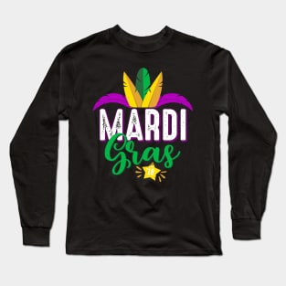 Mardi Gras 2018 - New Orleand - carnival - fat tuesday - Party Gift - Beads Long Sleeve T-Shirt